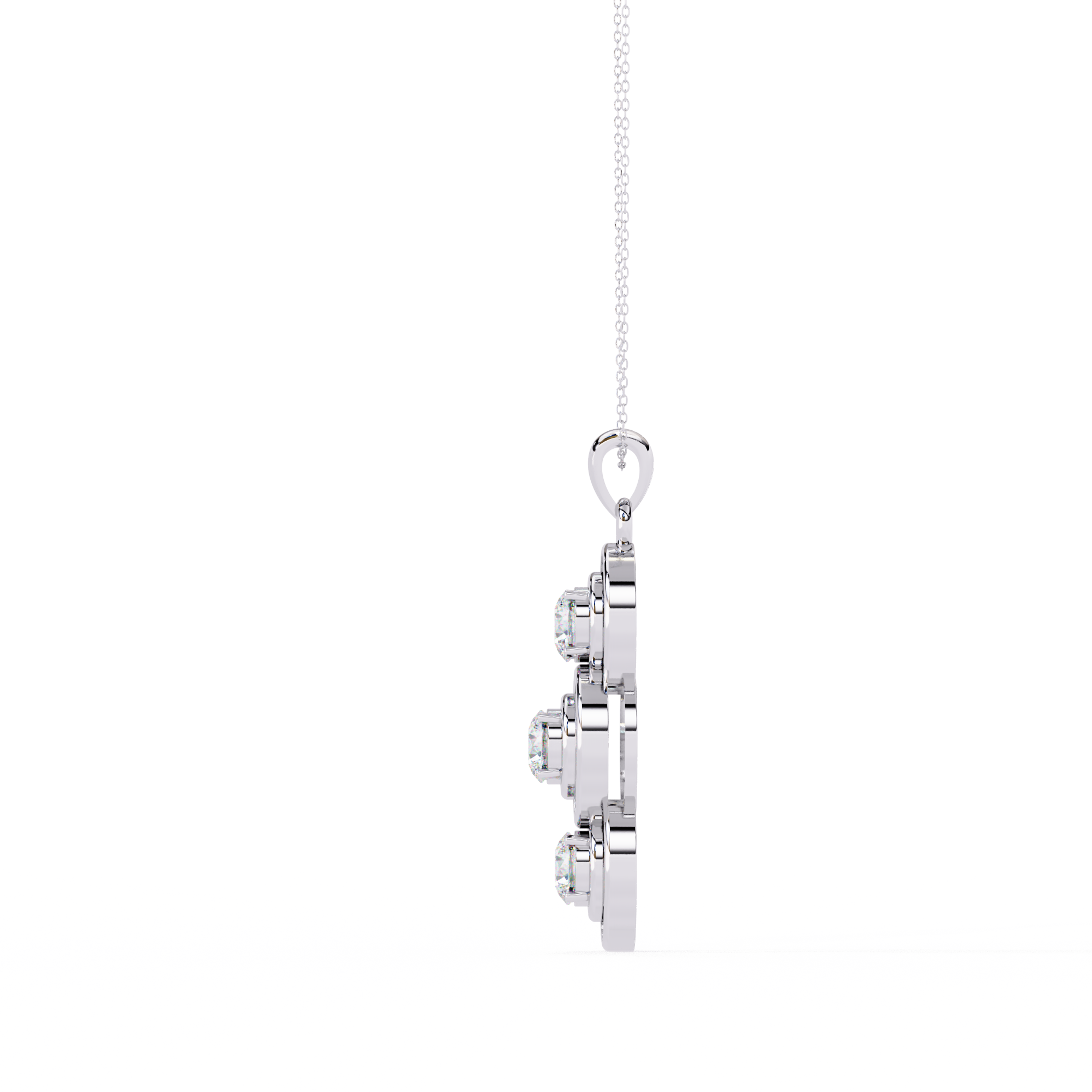 Solitairekart 1.24ct Natural Diamond Trinity Spark Pendant-H Color, VS1 Clarity
